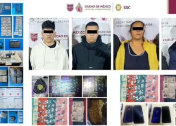 Aseguran gran cantidad de documentos falsos y droga en la Cuauhtémoc; cuatro detenidos