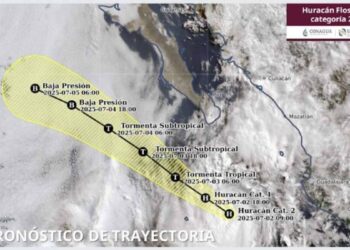 Flossie se debilita: huracán baja a categoría 2 y se aleja de México